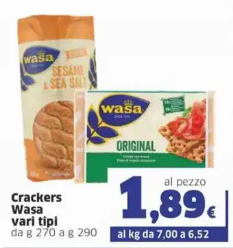 wasa Crackers vari tipi da g 270 g 290