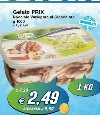 Prix Quality Prix Gelato Nocciola Variegato Al Cioccolato offerta
