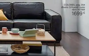 Maisons du Monde Colonel Divano 3/4 Posti Cuoio offerta