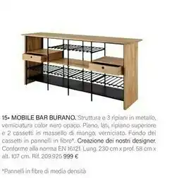 Maisons du Monde Burano Mobile Bar offerta