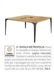 Maisons du Monde Tavolo Metropolis offerta