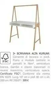 Maisons du Monde Scrivania Alta Kurumi offerta