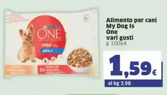 Sigma Superstore My Dog is One Alimento per cani vari gusti g 100 x 4 offerta
