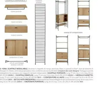 Maisons du Monde Yona Scaffale Modulabile offerta