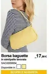 Terranova Borsa Baguette In Similpelle Lavorata offerta