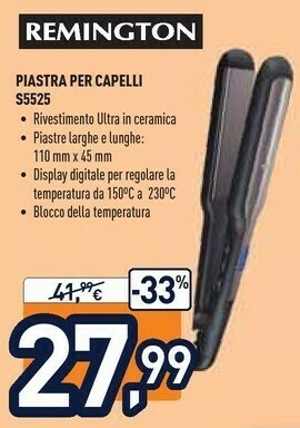 Unieuro Remington Piastra Per Capelli S5525 offerta
