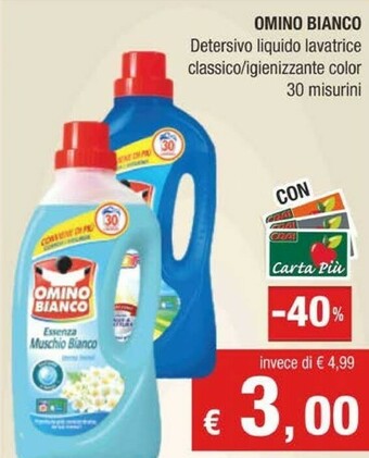 Crai Omino Bianco Detersivo Liquido Lavatrice Classico offerta