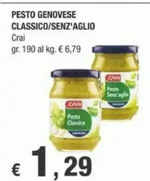 Crai Crai Pesto Genovese Classico/ Senz'aglio 190 G offerta