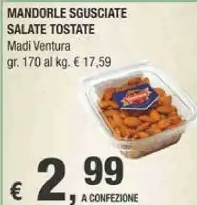 Crai Ventura Mandorle Sgusciate Salate Tostate 170 G offerta