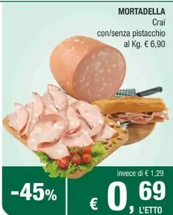 Crai Crai Mortadella Con Postacchio offerta