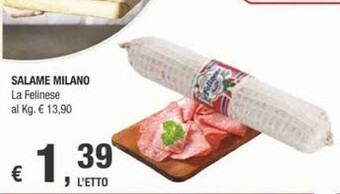 Crai La felinese Salame Milano offerta