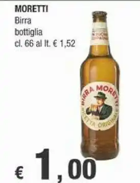 Crai Birra Moretti - Birra Moretti 660 G(ml) offerta