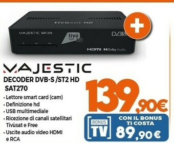 Majestic Decoder DVB-S / ST2 HD SAT270