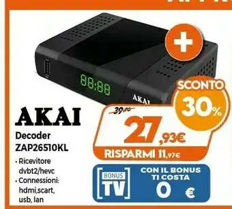 Expert Akai ZAP26510KL offerta