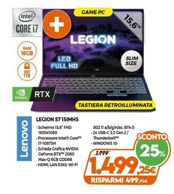 Expert Lenovo S7 15IMH5 offerta