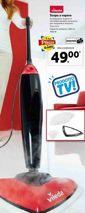 Lidl Vileda Scopa A Vapore offerta