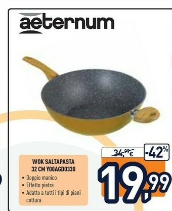 Unieuro Aeternum Wok Saltapasta 32 CM Y00AGD0330 offerta