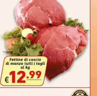 Ipercarni Fettine Di Coscio Di Manzo Tutti I Tagli offerta