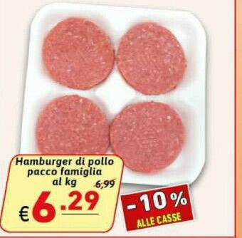 Hamburger Di Pollo Pacco Famiglia