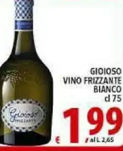 Iper Triscount Gioioso Vino Frizzante Bianco offerta