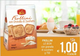 Le Bon Frollini Con Granelli Di Zucchero 700 G(ml)