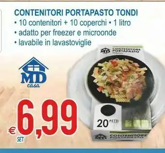 MD Discount Contenitori Portapasto Tondi offerta