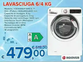 MD Discount Hoover H3DS4464TAMCE-11 Lavasciuga offerta