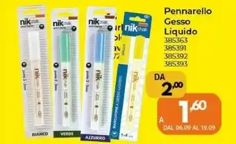 Orizzonte Nik Pennarello Gesso Liquido offerta