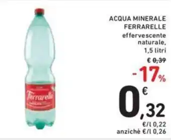 Conad Ferrarelle Acqua Minerale affervescente naturale 1,5 litri offerta