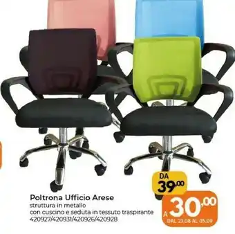 Orizzonte Arese Poltrona Ufficio offerta