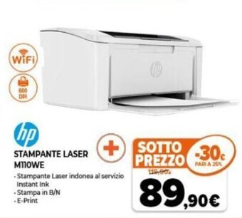 Expert HP Stampante Laser M110WE offerta