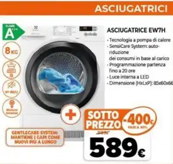 Expert Electrolux Asciugatrice EW7H offerta