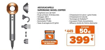 Expert Dyson Asciugacapelli Supersonic Nickel Copper offerta
