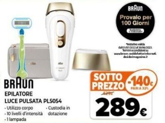 Expert Braun Epilatore Luce Pulsata PL5054 offerta