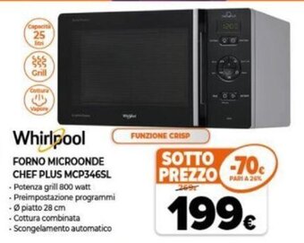 Whirlpool Forno Microonde Chef Plus MCP346SL