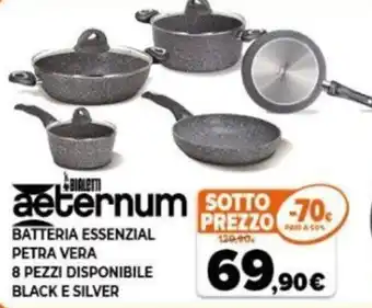 Expert Aeternum Batteria Essenzial Petra Vera 8 Pezzi Disponibile Black e Silver offerta