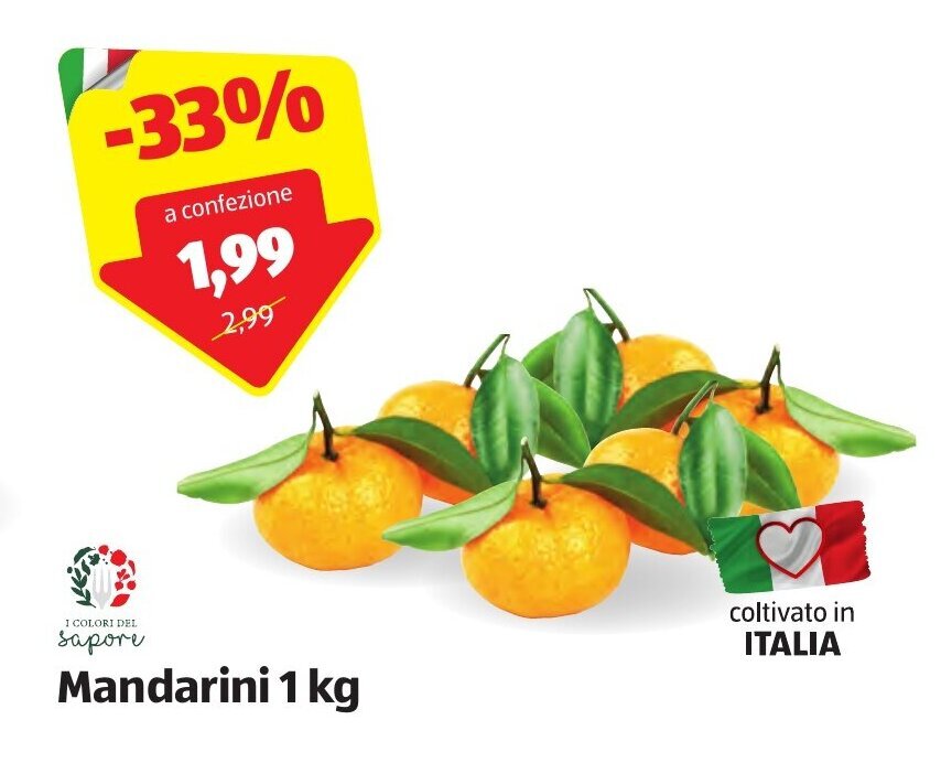 Mandarini 1 kg offerta di ALDI