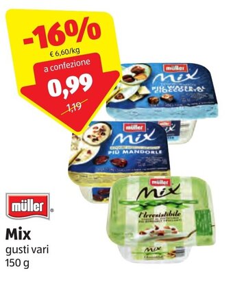 ALDI Müller Mix gusti vari 150 g offerta
