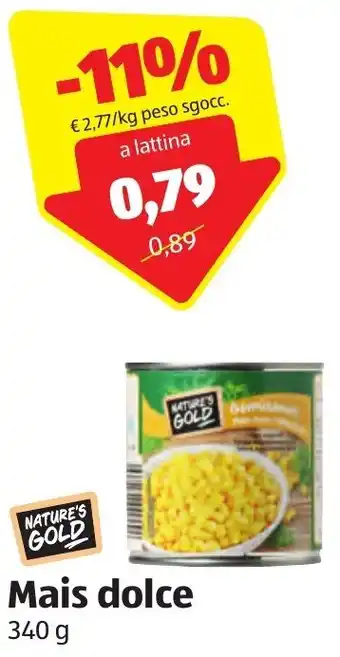 ALDI Nature's Gold Mais dolce 340 g offerta