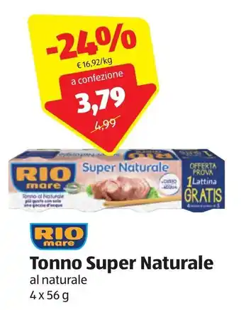 ALDI Rio Mare Tonno Super Naturale al naturale 4 x 56 g offerta