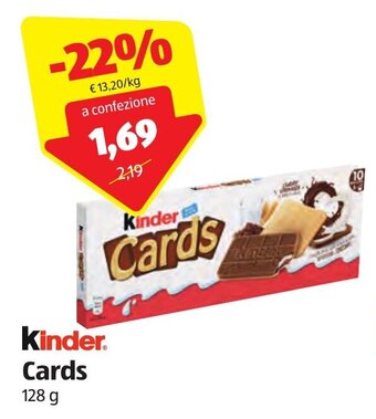 ALDI Kinder Cards 128 g offerta