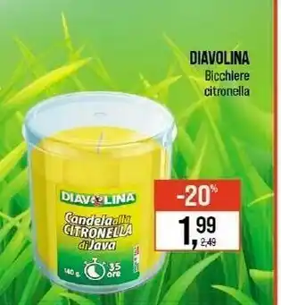 Diavolina Bicchiere Citronella
