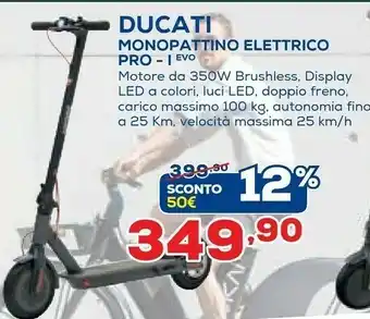 Euronics Ducati Monopattino Elettrico Pro 1 Evo offerta