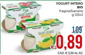 MD Discount Bio Yogurt Intero Fragola 125g offerta