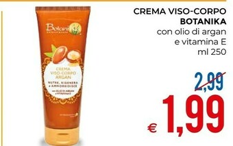 MD Discount Botanika Crema Viso-corpo Con Olio Di Argan E Vitamina E 250 Ml offerta