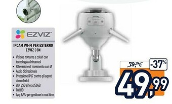 Unieuro EZVIZ C3N Telecamera Di Sicurezza IP Esterno Capocorda 1920 X 1080 Pixel Soffitto/muro offerta