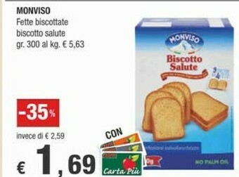Crai Monviso Fette biscottate offerta
