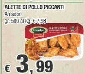 Crai Amadori Alette Di Pollo Piacevolmente Piccanti offerta
