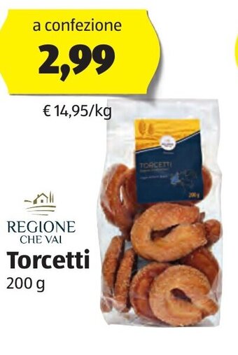 ALDI Regione Che Vai Torcetti 200 g offerta