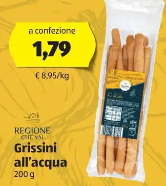 ALDI Regione Che Vai Grissini all'acqua 200 g offerta